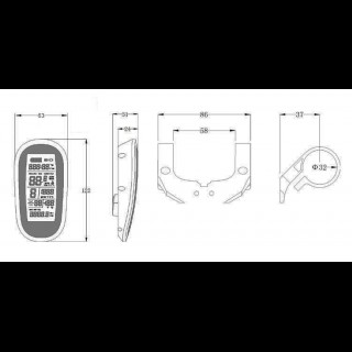 Дисплей LCD-6 USB для електровелосипеда