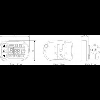 Дисплей LCD-5 для електровелосипеда