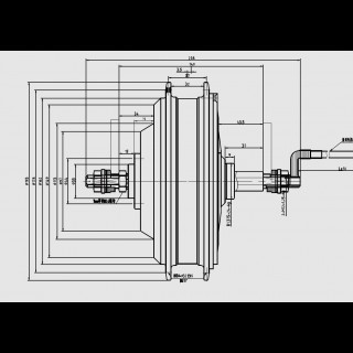 Мотор-колесо для велосипеда 1000W MXUS XF19R заднє